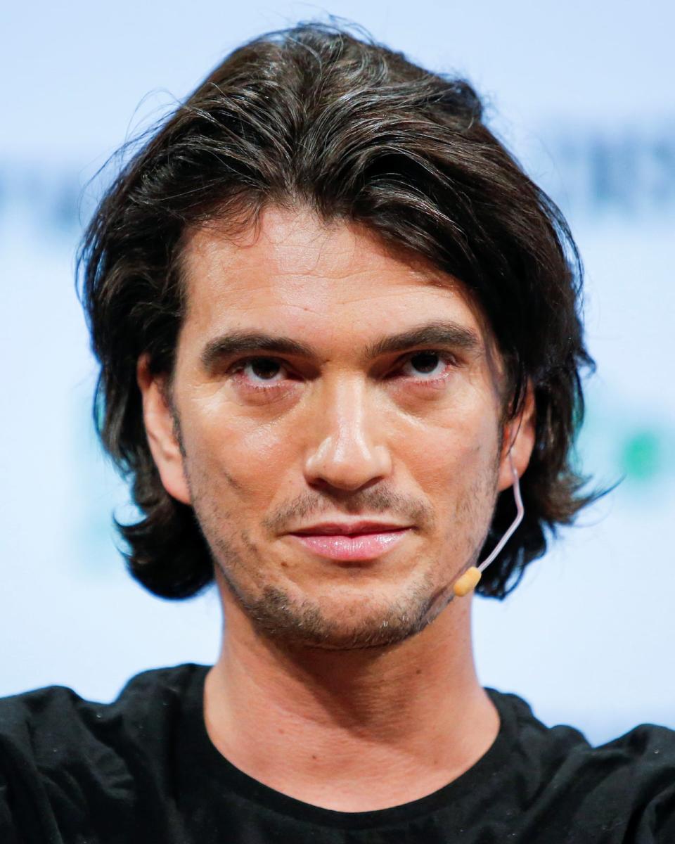 Adam Neumann, CEO of WeWork, speaks to guests during the TechCrunch Disrupt event in Manhattan, in New York City, NY, U.S. May 15, 2017. REUTERS/Eduardo Munoz - RC15FF0DAE10