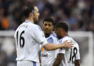 Britain Soccer Football - West Ham United v Sunderland - Premier League - London Stadium - 22/10/16 Sunderland's John O'Shea, Patrick van Aanholt and Jermain Defoe after the match Action Images via Reuters / Tony O'Brien Livepic