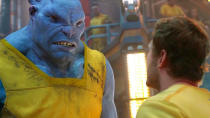 <p> Another Guardians cameo appearance from someone who knows their way around a spaceship. Nathan Fillion made his name in Firefly, though even the most dedicated fans of the Serenity would be hard-pressed to recognise Fillion. He voices the blue-skinned inmate who gets forcibly picked up by the nose during the prison sequence. </p>