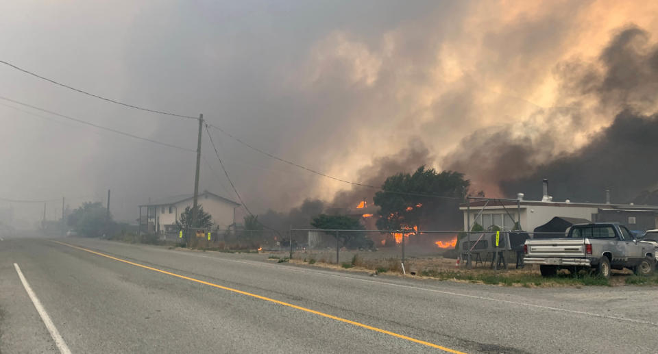 Smoke rises above the small western Canadian town of Lytton after wildfires forced its residents to evacuate, in Lytton, British Columbia, Canada June 30, 2021. Source: Reuters 