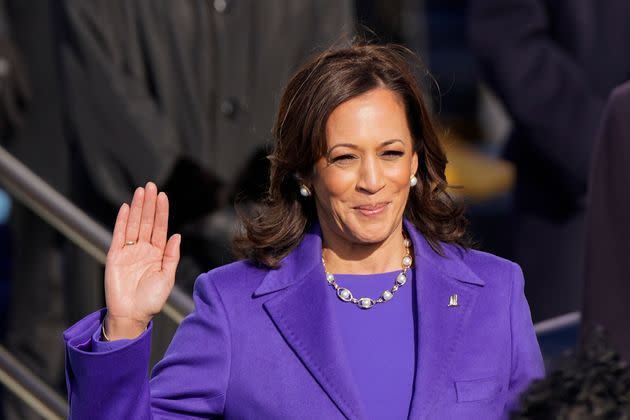 Kamala Harris is sworn in as vice president during the 59th Presidential Inauguration at the US Capitol in Washington, Wednesday, January 20, 2021. 