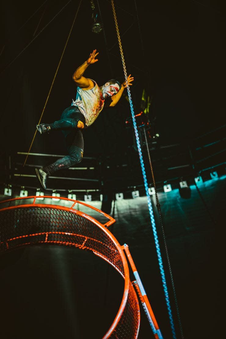 One of the more popular acts in Paranormal Cirque is an acrobat who hangs by her hair.