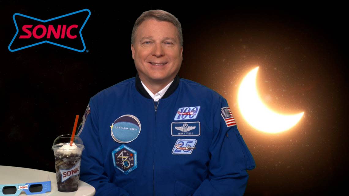 Retired astronaut Terry Virts partnered with SONIC Drive-In on a solar eclipse-inspired beverage. SONIC Drive-In