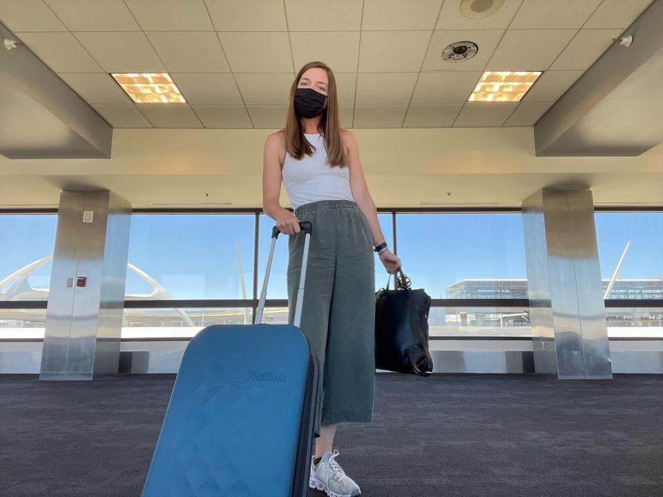 The author and the baggage she brought on a 21-day trip to Australia and New Zealand.