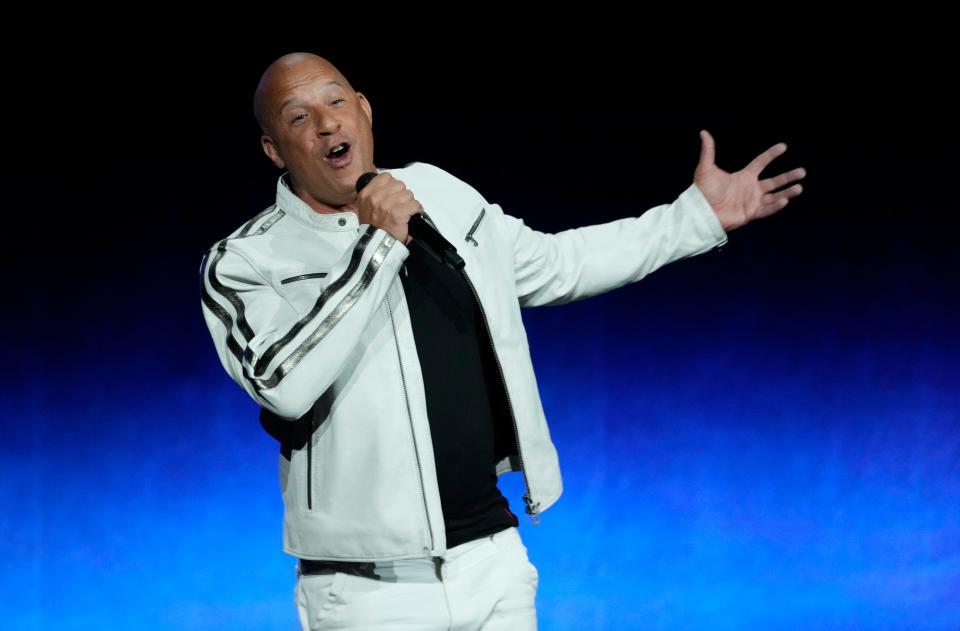 Vin Diesel holds court with the CinemaCon crowd talking about "Fast X."