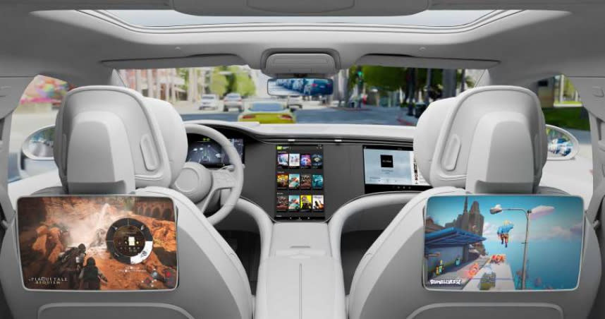 汽車科技進入開放競爭時代 聚焦安全、娛樂、連結、自駕4大趨勢。（圖／翻攝自輝達臉書）
