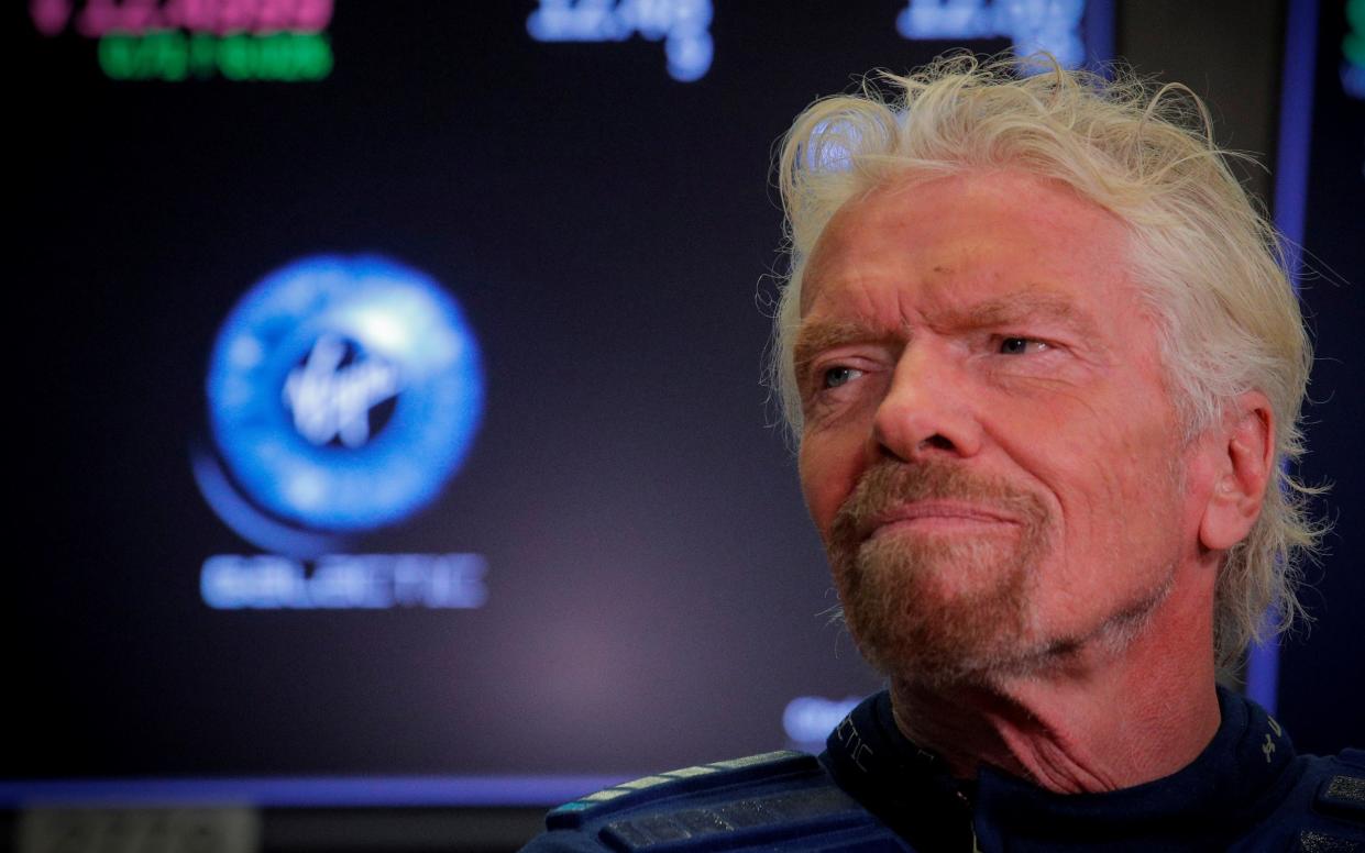 Shares in Sir Richard's space tourism venture have fallen by 73pc in the last year