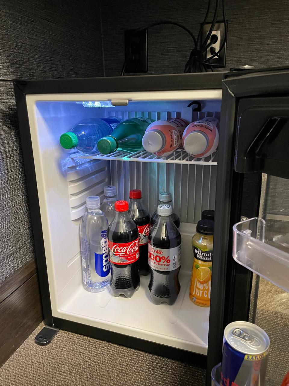 Minute Suites Express inside of mini fridge