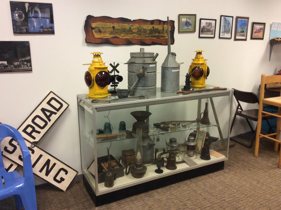 Displays from the Augusta County Railroad Museum.