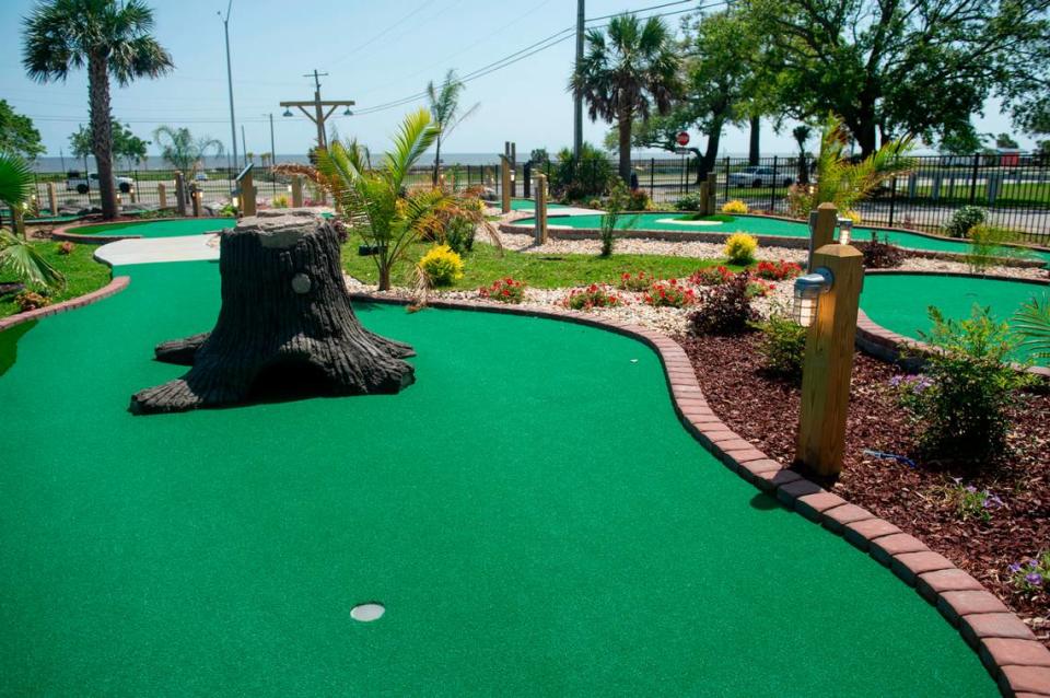 The new Coastal Links mini golf course at Finishline Performance Karting in Biloxi on Friday, April 19, 2024.