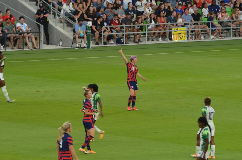 Megan Rapinoe at Q2 Stadium, home of Austin FC in Austin, TX