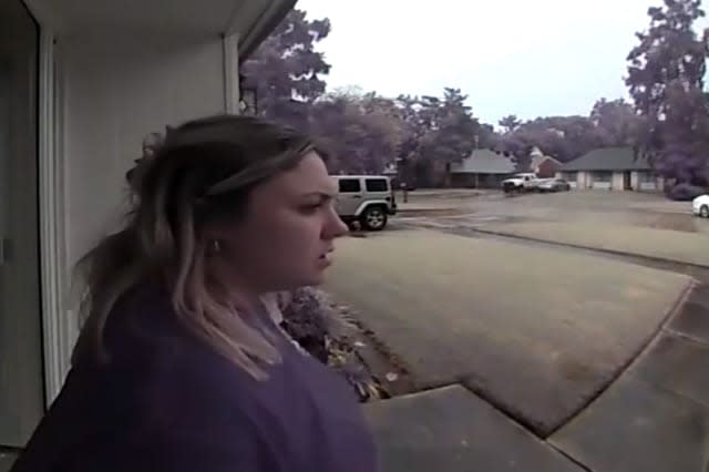 Oh My God Woman Startled As Lightning Strike Obliterates Tree 