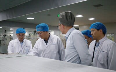 Samsung C&amp;T delegation visited JA Solar's manufacturing base in Anhui Province