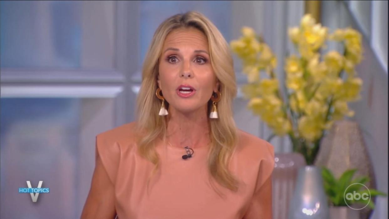 Elisabeth Hasselbeck returned to The View on Wednesday. (Screenshot: The View/ABC)