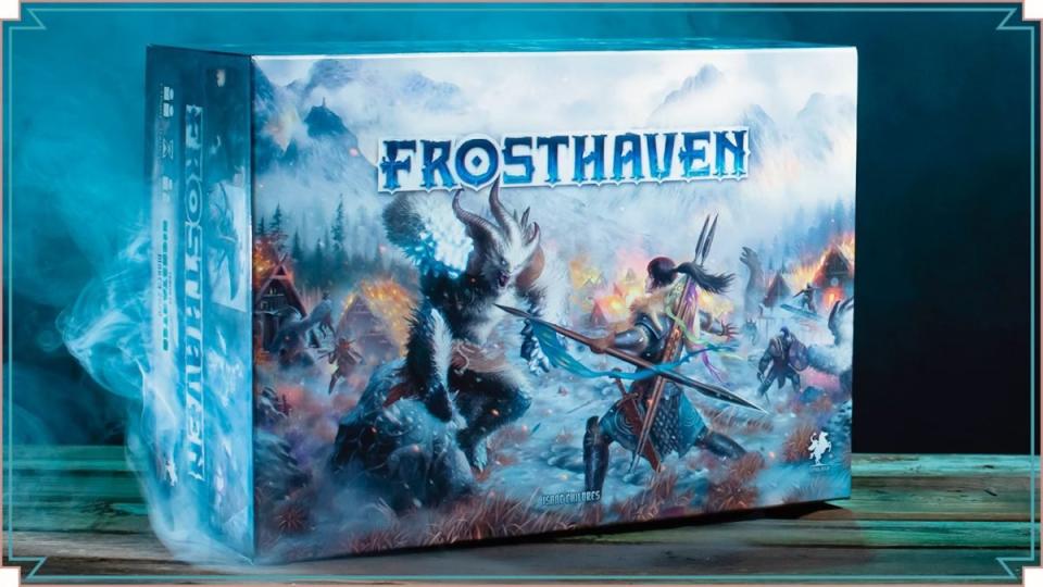 The box art for the Frosthaven board game