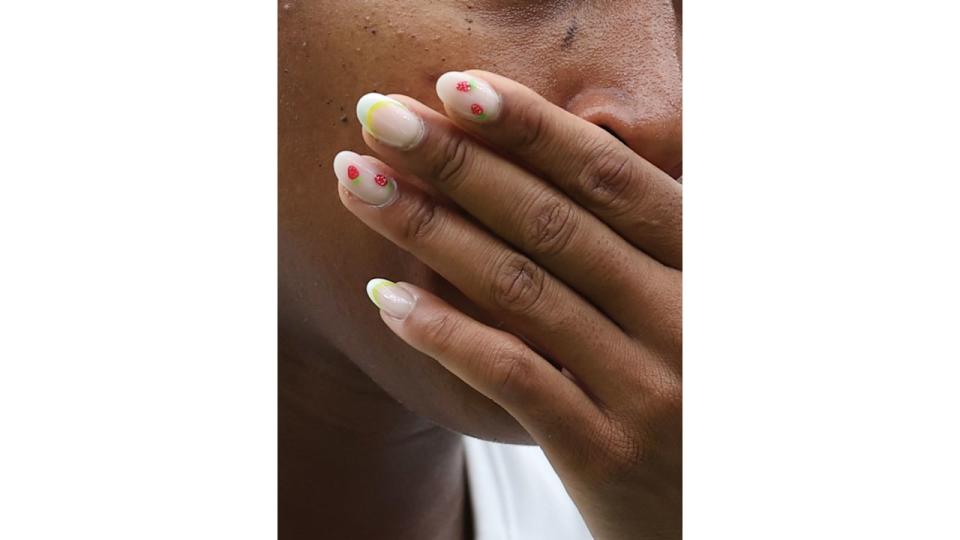 On day three of Wimbledon 2024 Coco Gauff's strawberry nails were spotted during her match against Anca Todoni