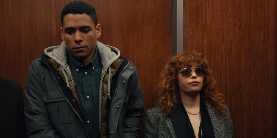 Nadia (Natasha Lyonne) and Alan (Charlie Barnett) being very chill about almost dying in "Russian Doll." (Photo: Netflix )