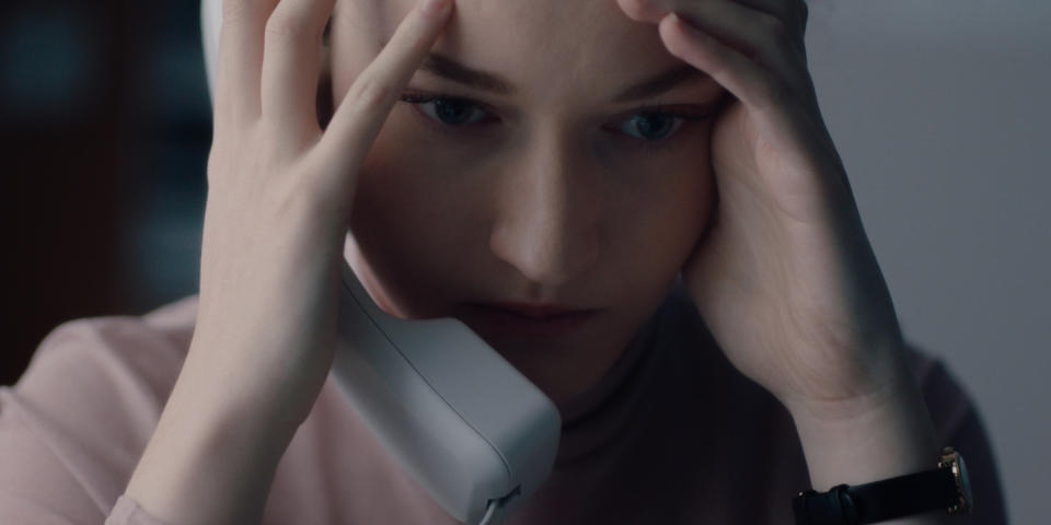 Julia Garner endures the anxiety behind a seemingly glamorous job in The Assistant.<span class="copyright">Bleecker Street</span>