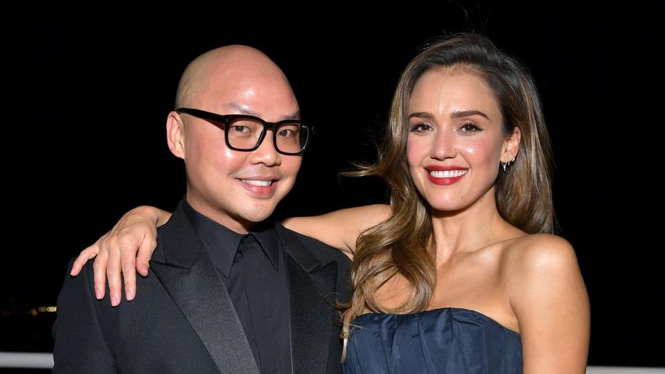 makeup artist Daniel Martin and Jessica Alba