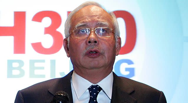 Malaysia's prime minister Najib Razak has confirmed flight MH370 flew south and was presumed lost in the Indian Ocean. Photo: Getty Images