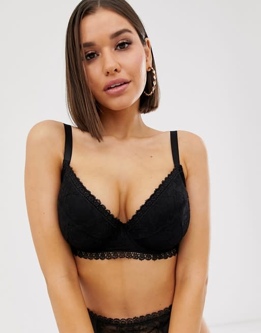 All-Over Lace Non-Padded Front Fastening Full Cup Bra A-D, M&S Collection