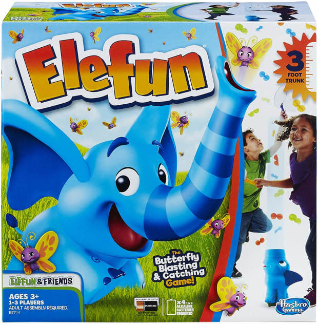 <p><a href="https://www.amazon.com/Hasbro-Elefun-Friends-Butterflies-Music/dp/B01ALHAEV6?crid=36JN2L0WPZXM6&keywords=Elefun+game&qid=1678063454&s=toys-and-games&sprefix=elefun+gam%252Ctoys-and-games%252C172&sr=1-2&linkCode=ll1&tag=parade03-20&linkId=d23fc204a13b6440931d8c23844211de&language=en_US&ref_=as_li_ss_tl" rel="nofollow noopener" target="_blank" data-ylk="slk:Amazon;elm:context_link;itc:0;sec:content-canvas" class="link ">Amazon</a></p>