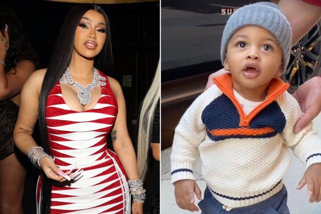 Cardi B dice que su hijo Wave, de 13 meses, es "todo mío" mientras se prepara para dar pasos al aire libre: Fotos