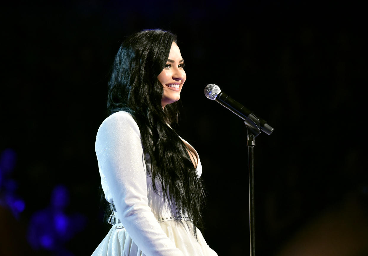 Demi Lovato performs onstage during the 62nd Annual GRAMMY Awards at Staples Center on January 26, 2020 in Los Angeles, California. (Photo by Jeff Kravitz/FilmMagic)