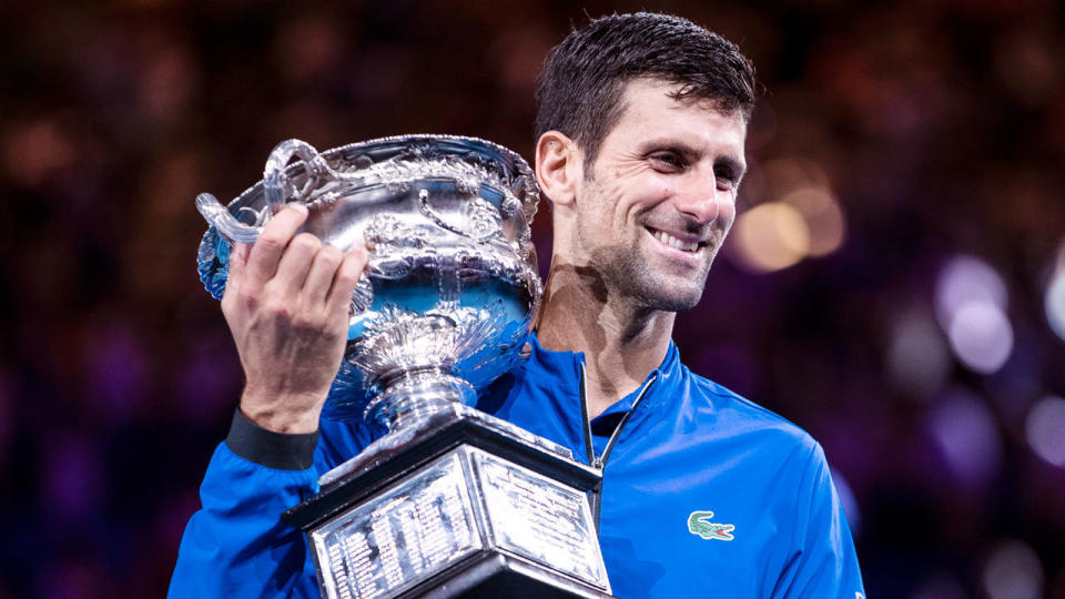 Novak Djokovic continued his stellar run at the Australian Open in January. Pic: Getty