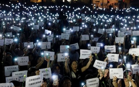 protesters - Credit: AP