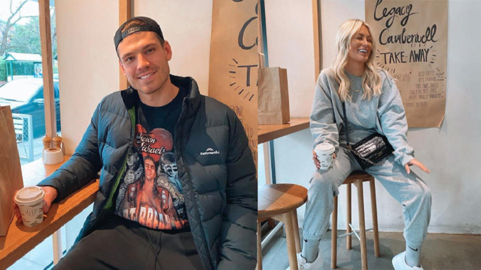 The duo also got their caffeine fix in the exact same spot a day or two apart, according to Instagram dates. Photo: Instagram/ keiramaguire/ mattzukowski