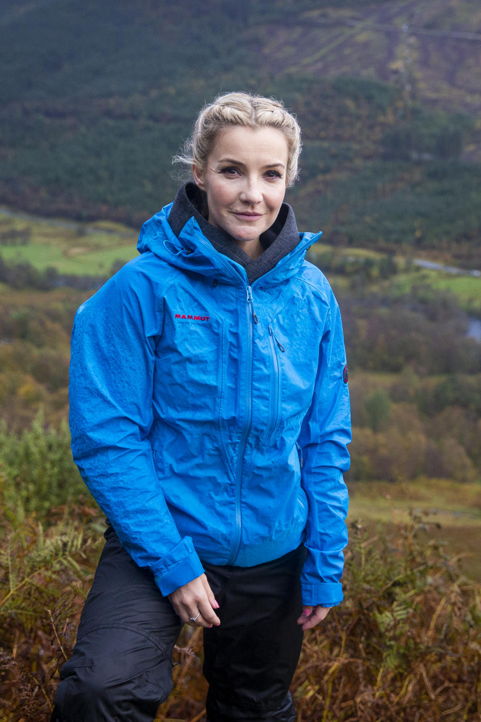 Helen Skelton in Scotland leading a group of young people climbing Ben Nevis in October 2019. (Getty Images)