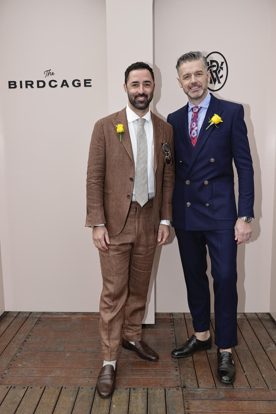 Andy Allen and Jock Zonfrillo looked smart in their suits. Photo: Getty