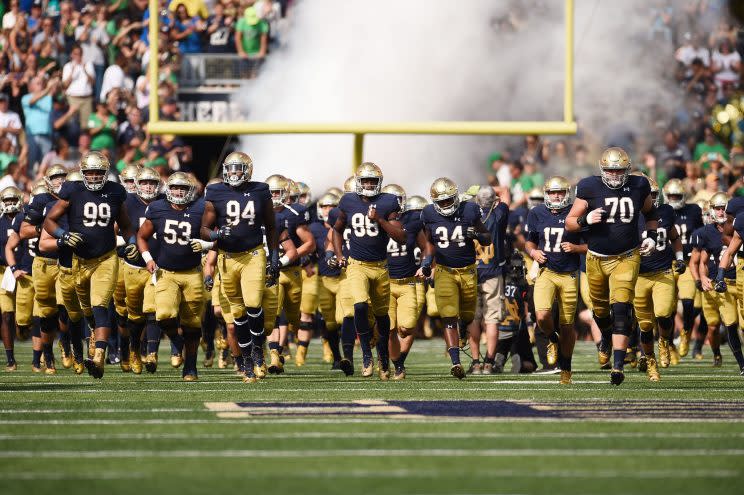 Notre Dame fell to 1-3 on Saturday with a home loss to Duke. (Getty)