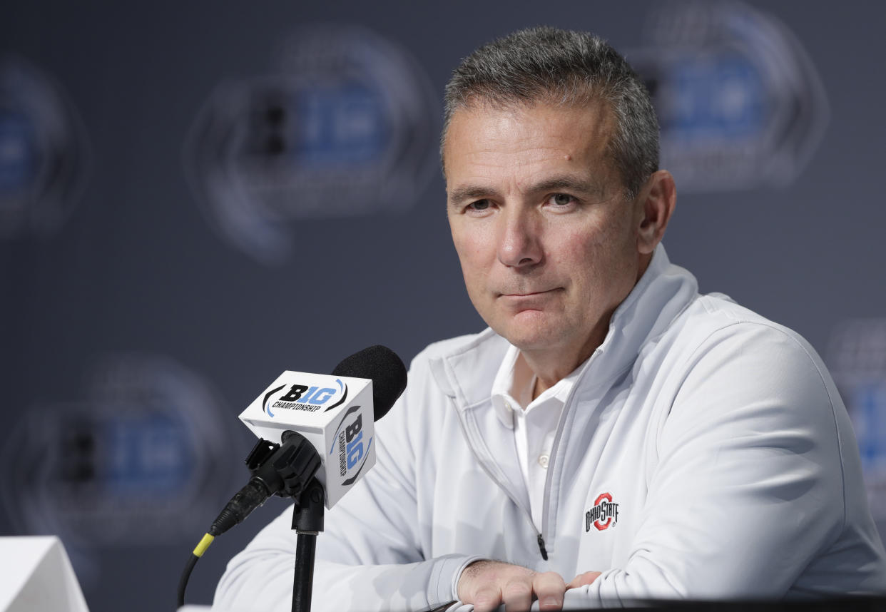 Urban Meyer will coach Ohio State in the Rose Bowl and then the team will be led by Ryan Day. (AP)
