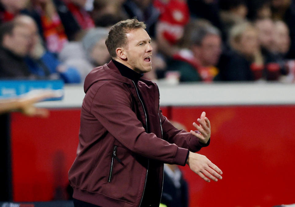 Saß zuletzt beim FC Bayern München auf der Trainerbank: Julian Nagelsmann im März (Bild: REUTERS/Thilo Schmuelgen)