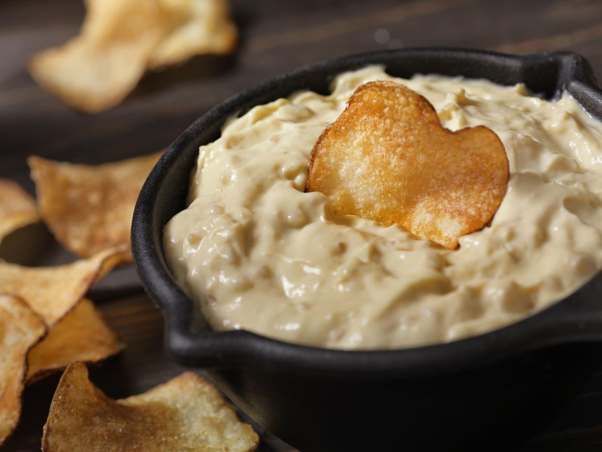 French Onion Dip with Hand Made Potato Chips