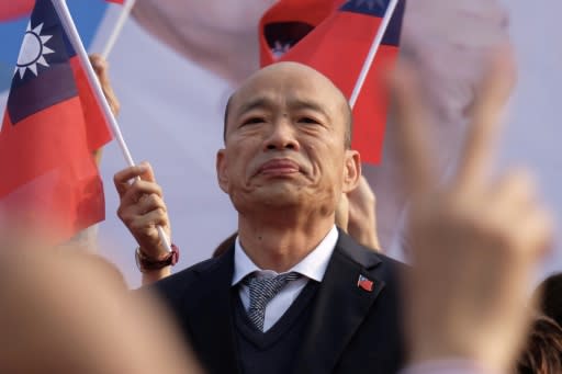 Han Kuo-Yu, Taiwan?s main opposition presidential candidate, mourned victims of the crash at a campaign rally