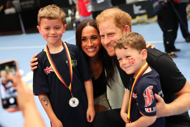 <p>Chris Jackson/Getty</p> Meghan Markle and Prince Harry at the Invictus Games on Sept. 13, 2023