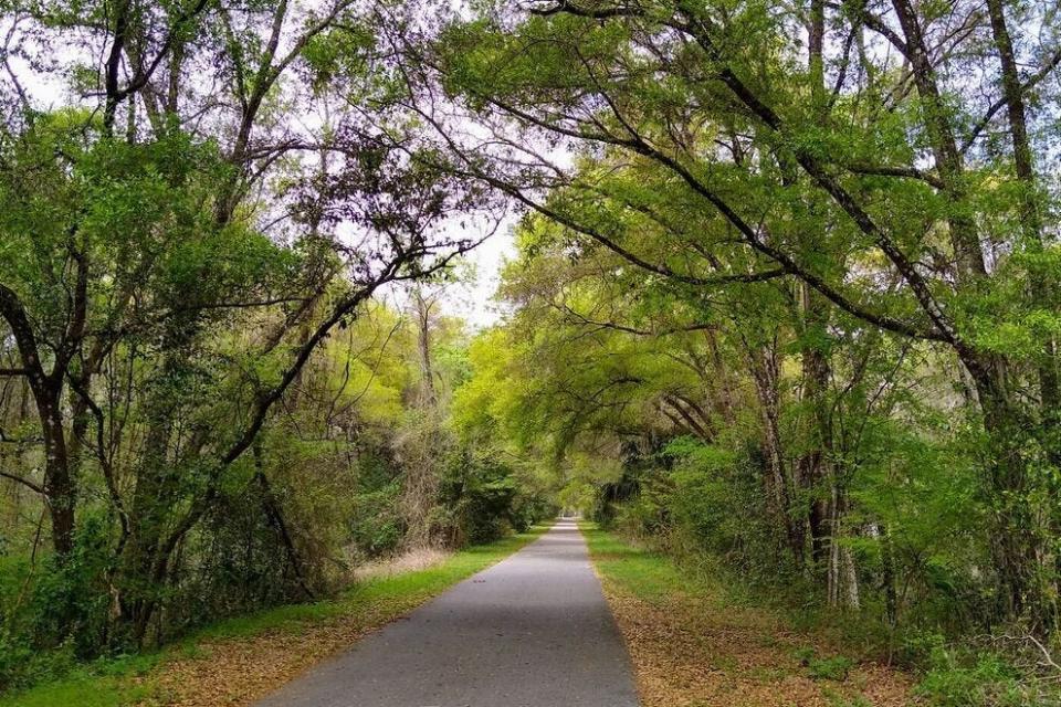 The Withlacoochee State Trail is one of Florida's longest paved rail-trails at nearly 50 miles