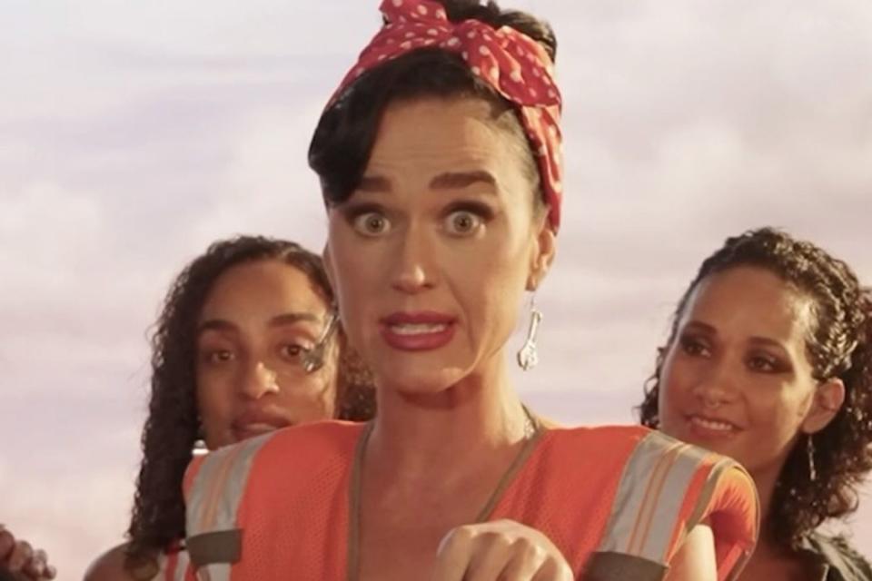 <p>Katy Perry/Instagram</p> Katy Perry on the set of her 