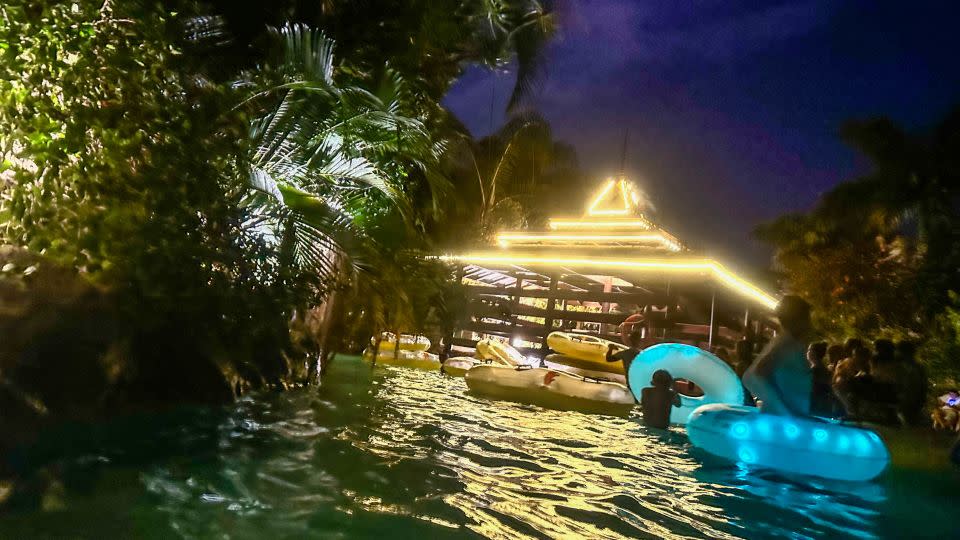 Watery confusion. Night time at Siam Park. - Amarachi Orie/CNN