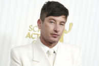FILE - Barry Keoghan arrives at the 29th annual Screen Actors Guild Awards on Sunday, Feb. 26, 2023, at the Fairmont Century Plaza in Los Angeles. Keoghan is nominated for an OScar for best supporting actor for his role in "The Banshees of Inisherin." (Photo by Jordan Strauss/Invision/AP, File)