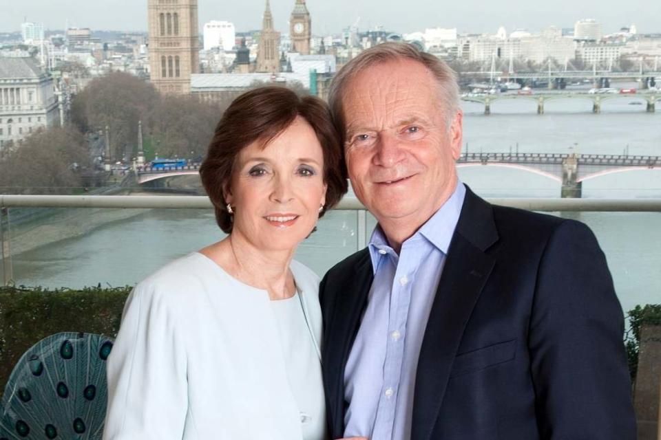 Jeffrey Archer, pictured with his wife Mary, split from the agency in March: MURRAY SANDERS DAILY MAIL