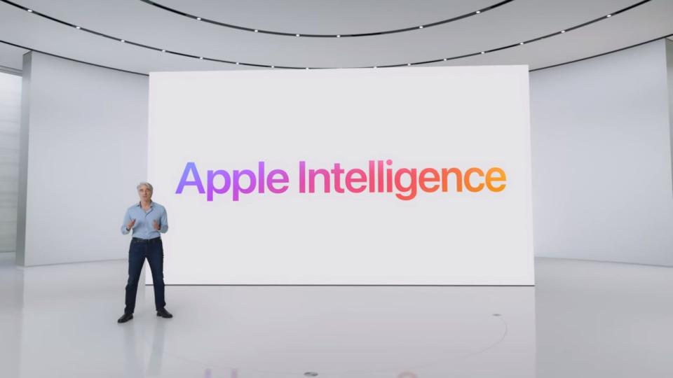 蘋果在今年的開發者大會WWDC正式宣布推出「蘋果智慧（Apple Intelligence）」。（翻攝蘋果YouTube頻道）