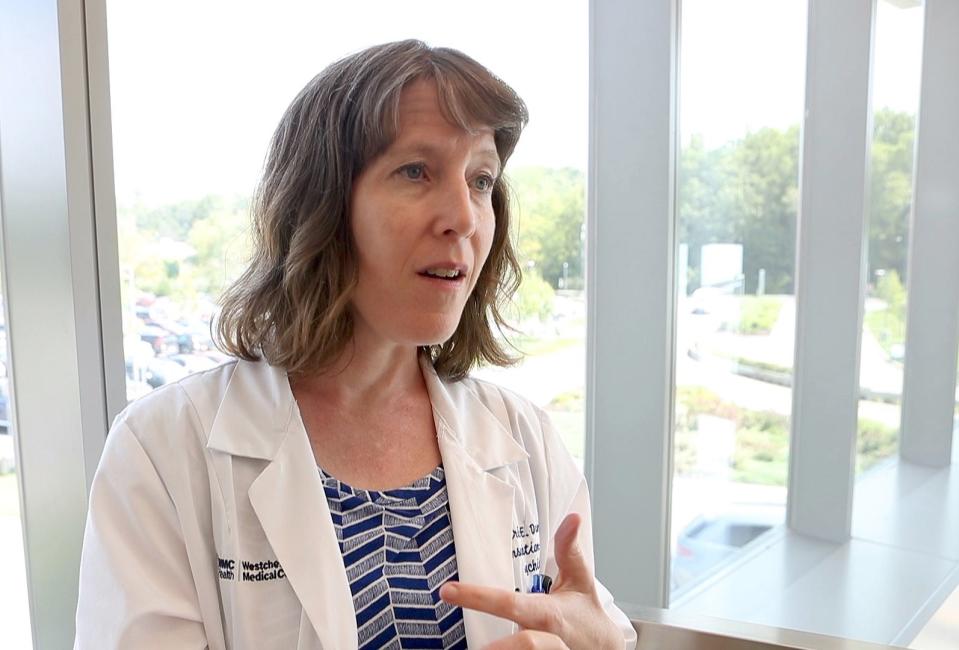 Dr. Catherine Daniels, a psychiatrist at Westchester Medical Center who specializes in women's health, talks about postpartum depression while at Westchester Medical Center in Valhalla Aug. 9, 2023.