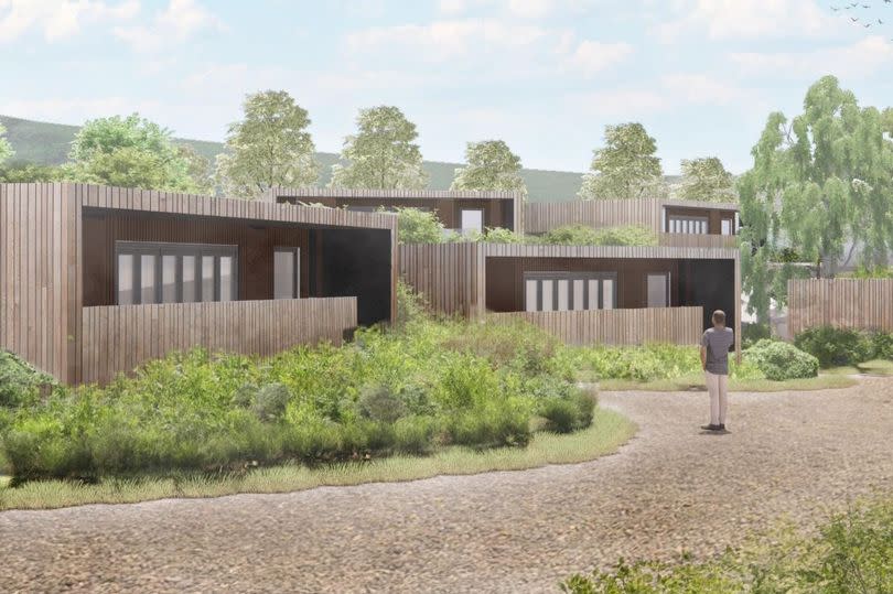 An artist's impression of the holiday lodges for Combe Martin Wildlife and Dinosaur Park. Image courtesy: North Devon Council -Credit:North Devon Council