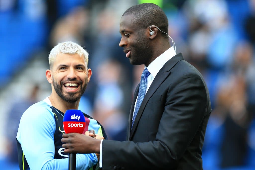 Yaya Toure, seen here with former Manchester City teammate Sergio Aguero  (Manchester City FC via Getty Images)