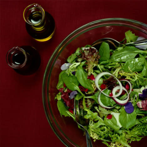 Add vinegar to your salad for a dose of acetic acid. 