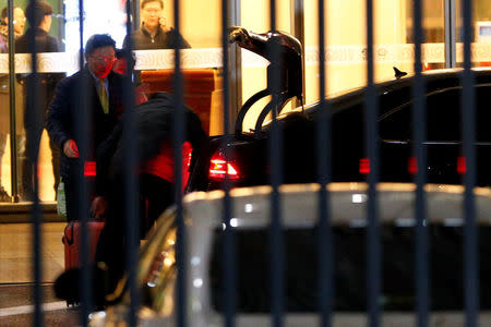 North Korean Ambassador to Malaysia Kang Chol arrives at the VIP exit of the Beijing Capital International Airport in Beijing, China March 7, 2017. REUTERS/Tyrone Siu